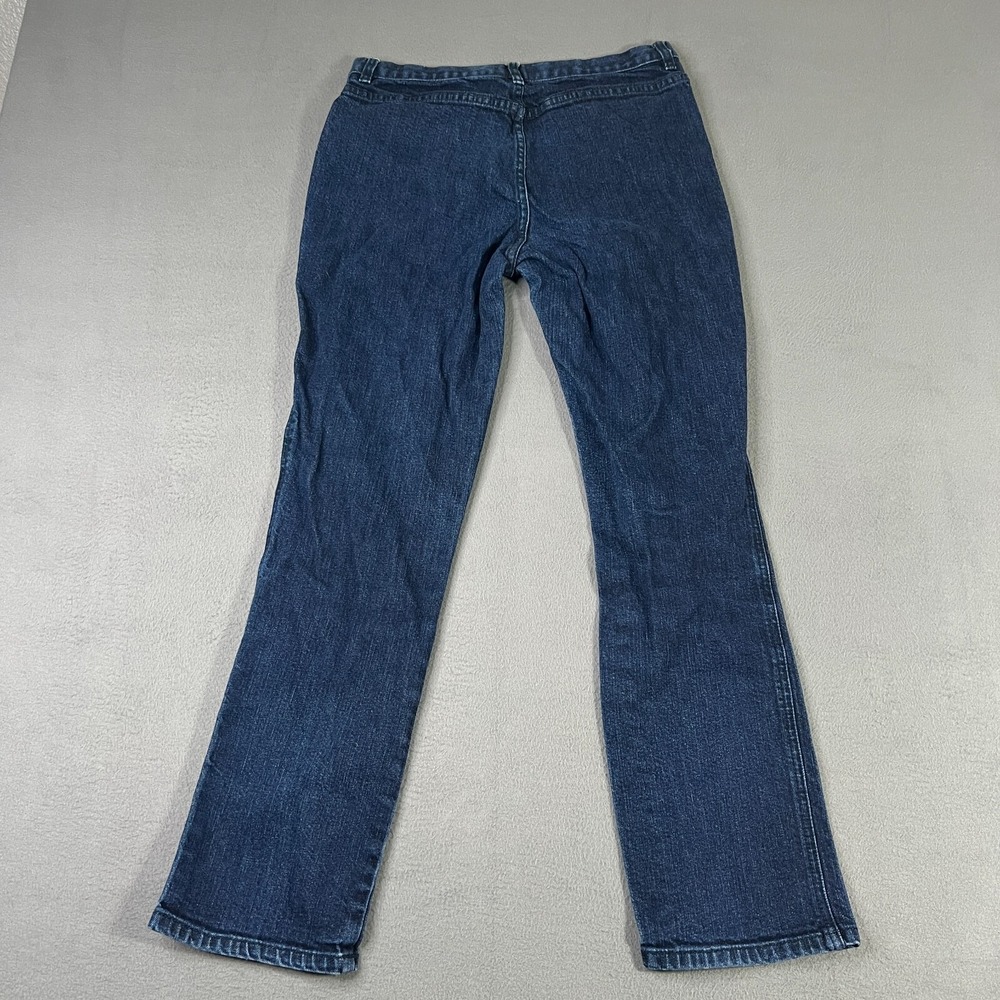 Lauren Jeans Ralph Lauren Womens Blue 8 (30x29.5) Slim Denim Wash Zip Pockets - Picture 8 of 11